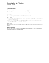 Investigate Activity: Investigating Air Pollution