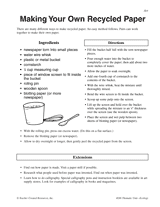 Making Your Own Recycled Paper
