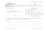 Math Warm-Up 176 for Gr. 3 & 4: Graphs, Data & Probability