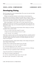 Developing Dialog