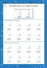 Multiplying by Two-Digit Numbers I (Grade 4)