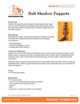 Bali Shadow Puppets Craft & Reading Activity